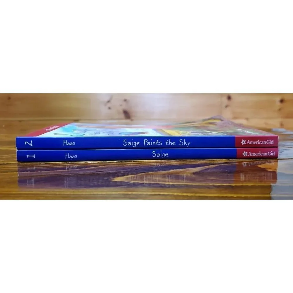 AMERICAN GIRL PB Book Lot of 2: SAIGE & SAIGE PAINTS the SKY by Jessie Haas